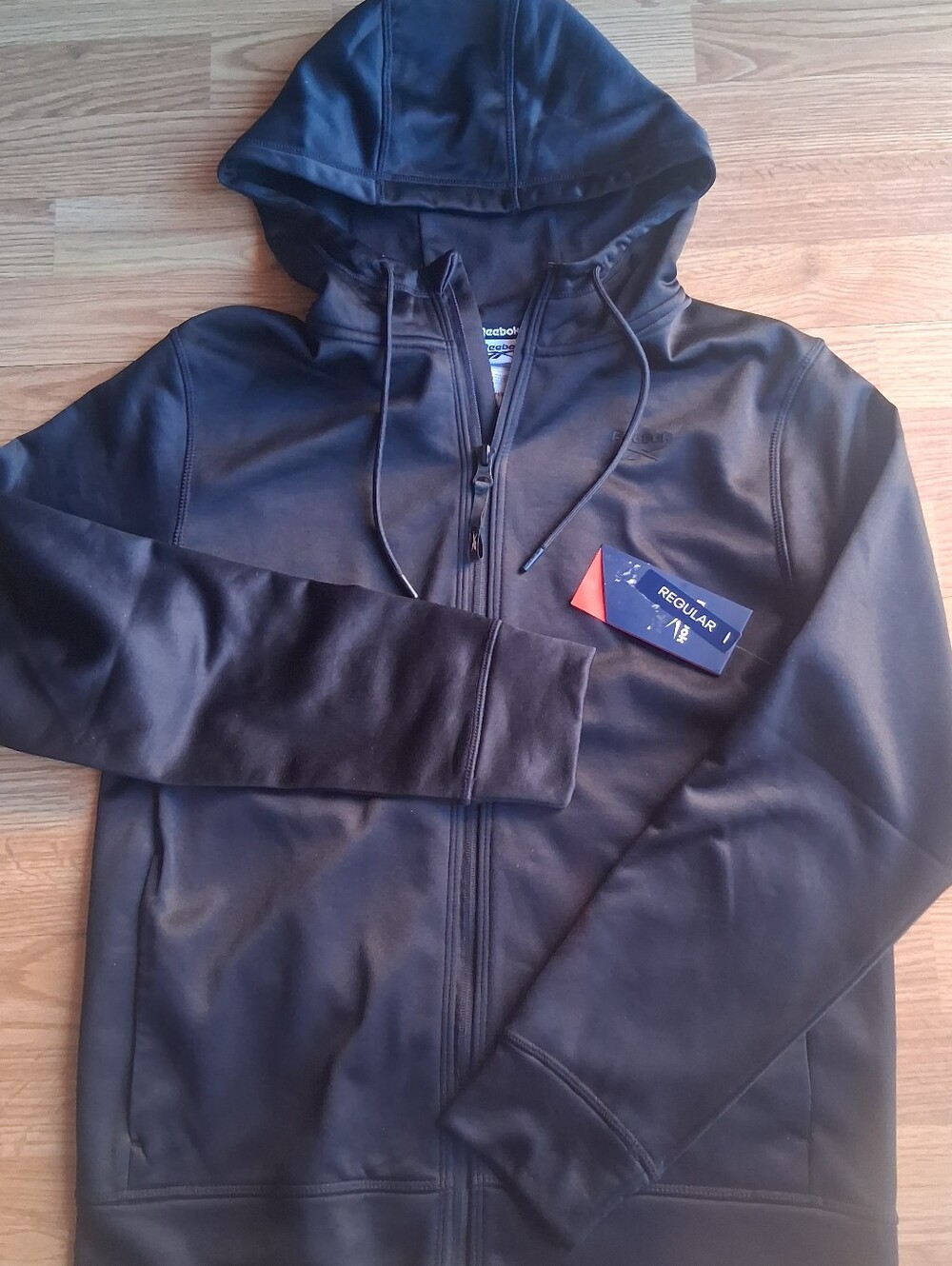 NWT Reebok Mens Black, Zip  Jacket, Sz S, MSRP $55